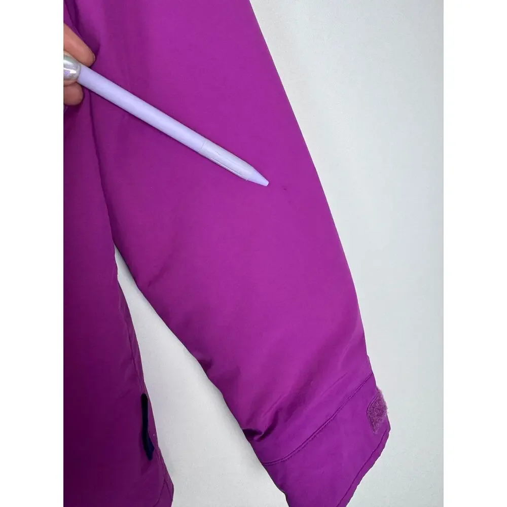 Burton Girls Dryride Snowboard Jacket L 14 16 Purple Colorblock Insulated Ski